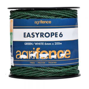 Agrifence EASYROPE 6 – 6mm Green Paddock Rope 200m