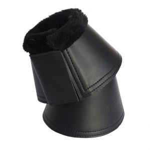 Rhinegold Fleece Trim Neoprene Over Reach Boots-PU Wrapped