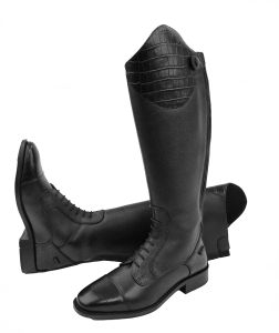 Rhinegold De-Luxe Extra Short Leather Riding Boots With Mock Croc Trim